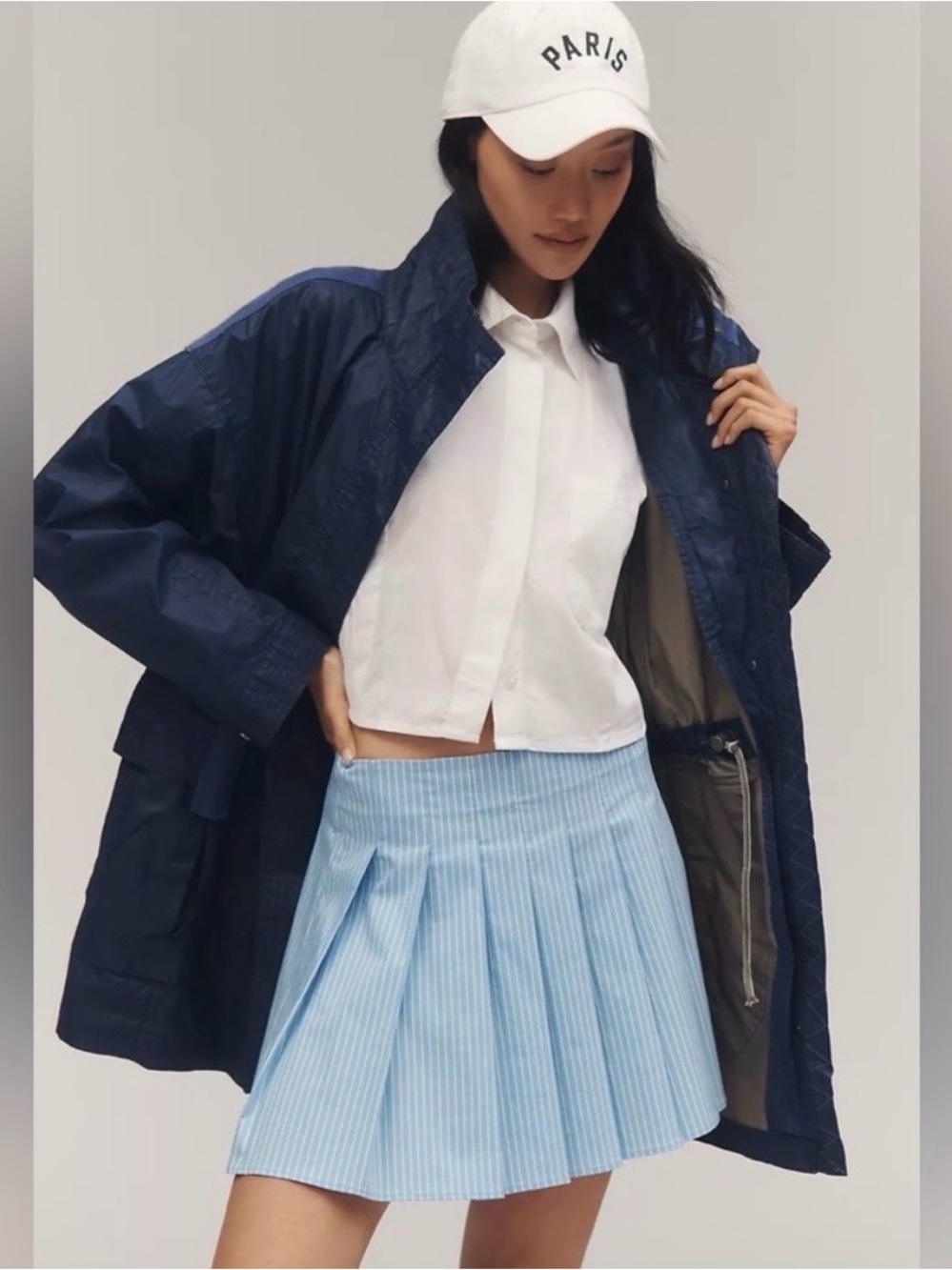 Anthropologie Pilcro Navy Blue Wax Jacket